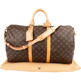 Louis Vuitton Monogram Canvas Keepall 50 Bandoulière Travel Bag