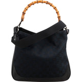 Gucci Monogram GG Canvas Bamboo Handle Shoulder Handbag