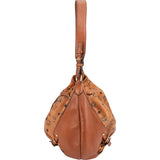 MCM Monogram Visetos Drawstring Hobo Shoulder Bag