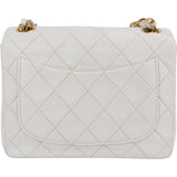 Chanel Quilted Lambskin Small 24K Gold Single Flap Crossbody Bag