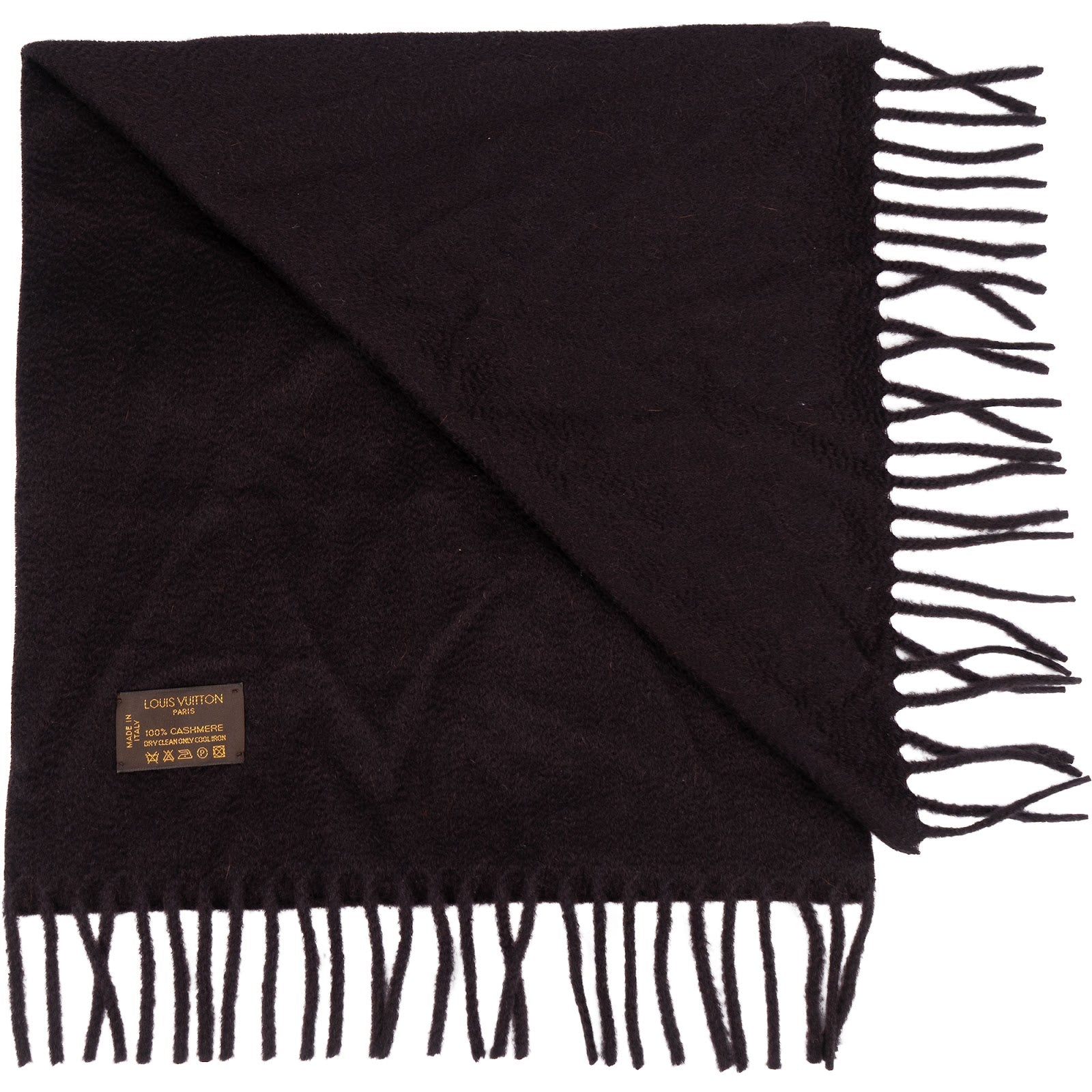 [🔄️B06 / F29] Louis Vuitton Wool Monogram Emblem Cashmere Schal Scarf - vintageandkickz