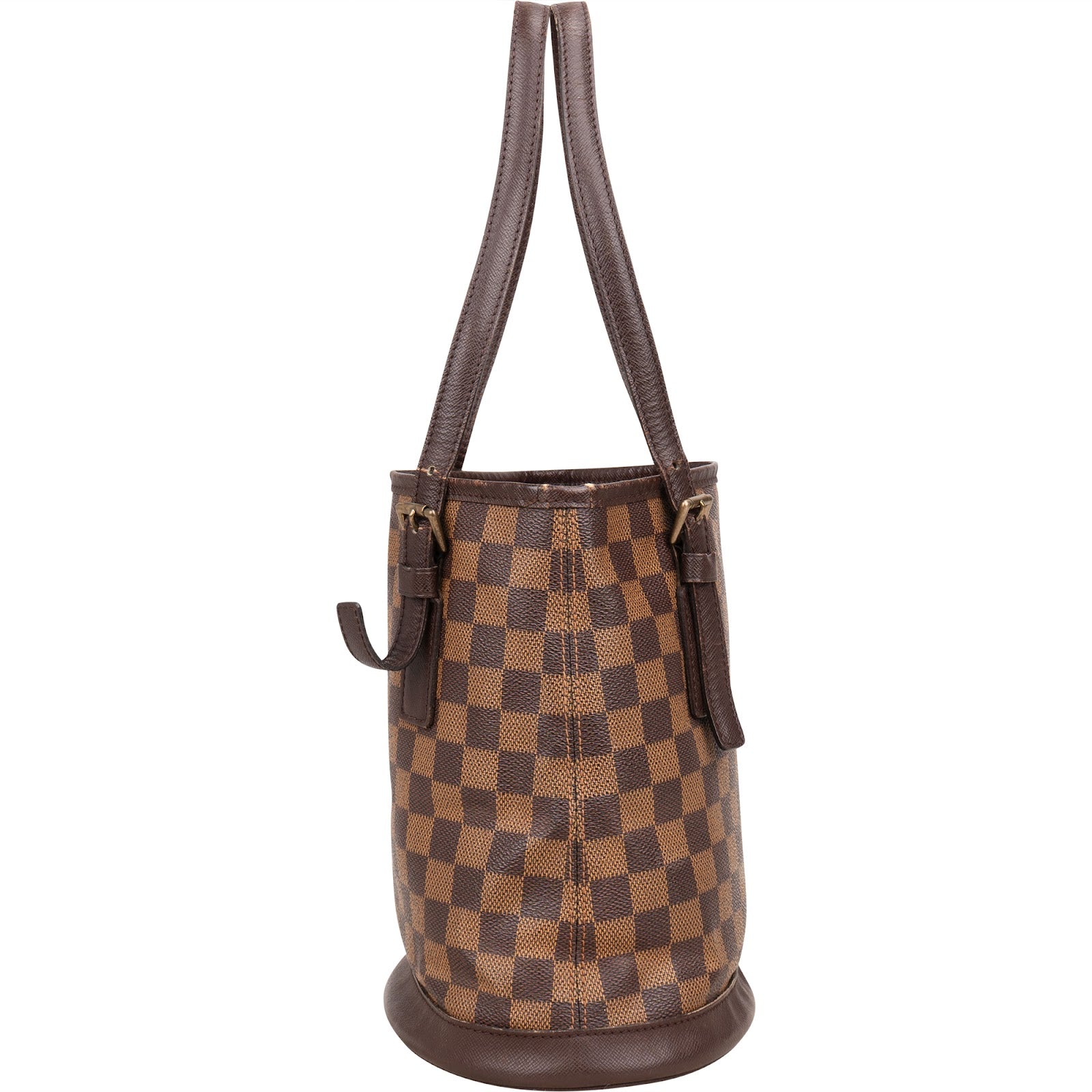 Louis Vuitton Monogram Damier Ebene Bucket PM Shoulder Bag - vintageandkickz