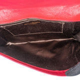 Saint Laurent Crinkled Patent Leather Belle De Jour Clutch
