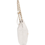 Chanel 22 White Quilted Lambskin Hobo Shoulder Bag - vintageandkickz