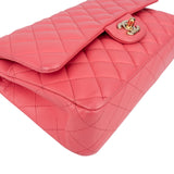 Chanel Quilted Lambskin Gold Medium Double Flap Shoulder Bag