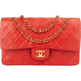 Chanel Quilted Lambskin 24K Gold Medium Double Flap Crossbody Bag