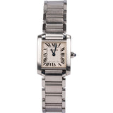 Cartier Silver Tone Tank Française 2384 Women Watch