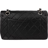 Chanel Quilted Lambskin Palladium Small Double Flap Shoulder Bag