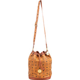 MCM Monogram Visetos Drawstring Bucket Crossbody Bag