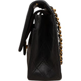 Chanel Quilted Lambskin 24K Gold Medium Double Flap Shoulder Bag
