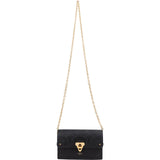 Louis Vuitton Noir Leather Empreinte Monogram Vavin Chain Crossbody Bag