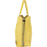 Balenciaga Leather Paper Look Side Zip Tote Handbag