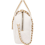 Chanel Quilted Lambskin CC Chanel19 Top Handle Bowling Handbag