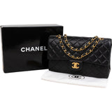 Chanel Quilted Lambskin 24K Gold Medium Double Flap Shoulder Bag