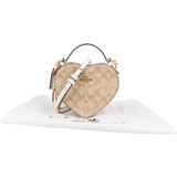 Coach Monogram Heart in Signature Canvas Crossbody Handbag