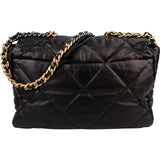 Chanel 19 Quilted Lambskin Leather Maxi Single Flap Shoulder Bag