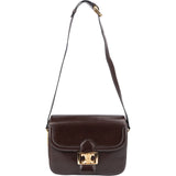 Celine Shiny Calfskin Medium Triomphe Shoulder Bag