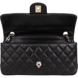 Chanel Quilted Lambskin East West Single Flap Shoulder Bag