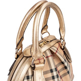 Burberry Haymarket Check Framed Bowling Handbag