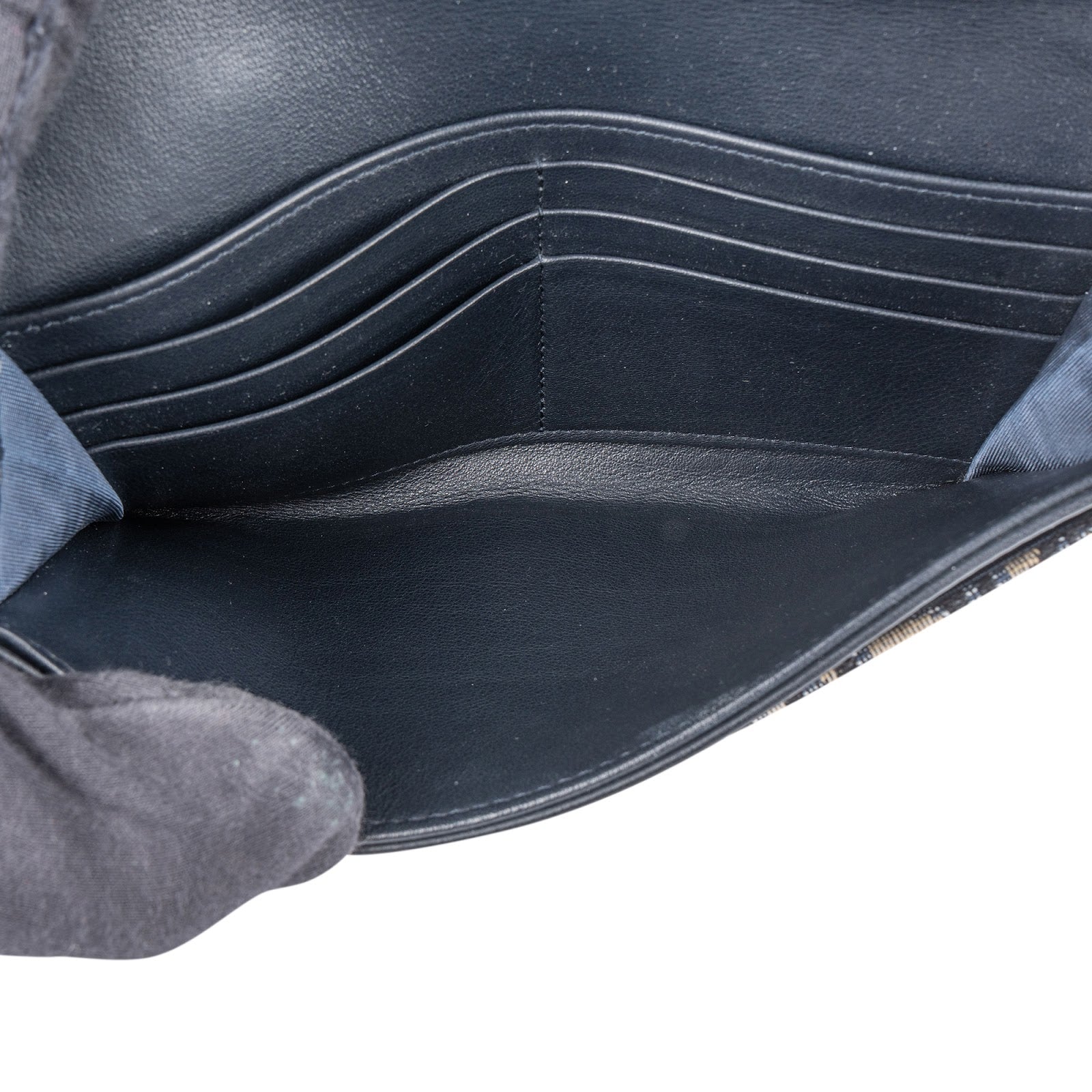 Christian Dior Trotter Monogram Saddle Wallet On Chain Shoulder Bag - vintageandkickz