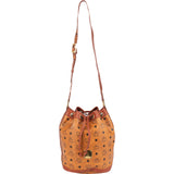 MCM Monogram Visetos Drawstring Bucket Crossbody Bag