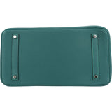 Hermès Malachite Togo Leather Palladium Birkin 35 Handbag
