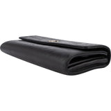 Chanel Camellia Embossed Lambskin Long Flap Wallet