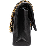 Chanel Quilted Lambskin 24K Gold Medium Double Flap Shoulder Bag