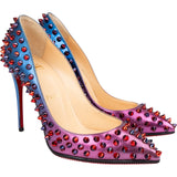 Christian Louboutin Ombre Patent Leather Follies Spikes Scarabe Pumps (35)