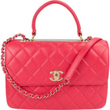 Chanel Quilted Lambskin Trendy CC Top Handle Handbag