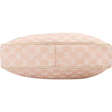 Gucci Monogram GG Canvas Pink Horsebit Web Shoulder Bag