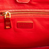 Prada Ostrich Leather Twin Pocket Tote Handbag