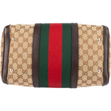 Gucci Monogram GG Sherry Line Web Boston Handbag