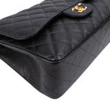 Chanel Quilted Caviar Leather Jumbo Double Flap Crossbody Bag