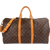 Louis Vuitton Monogram Canvas Keepall 50 Bandoulière Travel Bag