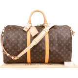 Louis Vuitton Monogram Canvas Keepall 50 Bandoulière Travel Bag