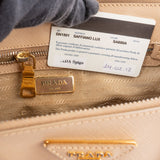 Prada Beige Saffiano Lux Leather Galleria Handbag