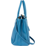 Prada Blue Saffiano Leather Galleria Handbag - vintageandkickz