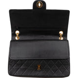 Chanel Quilted Lambskin 24K Gold Double Flap Shoulder Bag