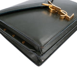 Saint Laurent Green Leather Envelope Medium Crossbody Bag