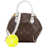 Louis Vuitton Monogram Canvas White Leather Limited Match Game On Ellipse BB Handbag
