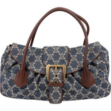 Celine Denim Macadam Monogram Buckle Handbag
