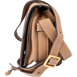 Chloé Grained Leather Marcie Mini Saddle Crossbody Bag