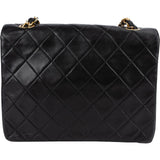 Chanel Quilted Lambskin 24K Gold Single Flap Crossbody Bag