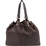 Yves Saint Laurent Leather Y-Mail Drawstring Tote Shoulder Bag