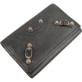 Balenciaga Grey Arena Leather Classic City Key Holder