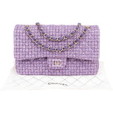 Chanel Quilted Sequin Tweed Medium Double Flap Shoulder Bag