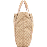 Gucci Monogram GG Canvas Striped Handle Tote Handbag