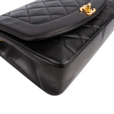 Chanel Quilted Lambskin 24K Gold Medium Diana Single Flap Crossbody Bag