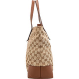 Gucci Monogram GG Canvas Web Tote Shoulder Bag